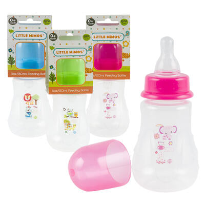 baby bottle w hood cap- 5oz -- 48 per case