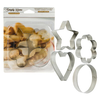 stainless steel cookie cutters - 4pc set -- 48 per case