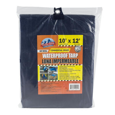 10x12 light duty waterproof tarp - navy blue -- 12 per case