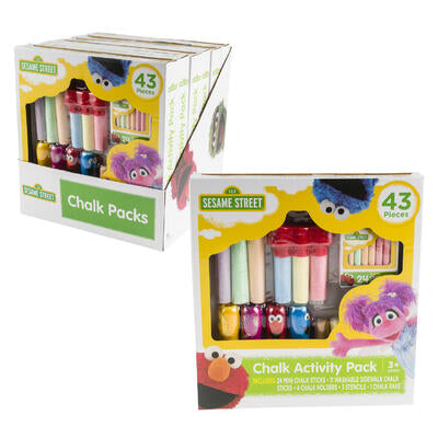 43pc sesame street chalk activity set -- 6 per case