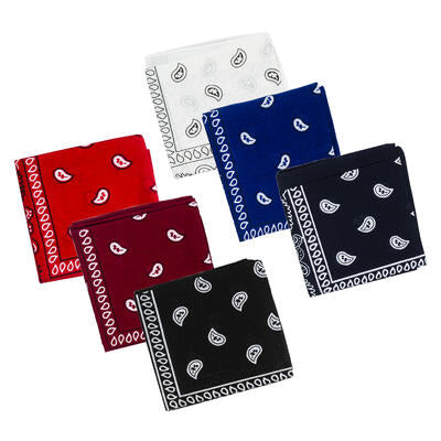 bulk bandanas - 21 x 21 - 6 colors  -- 72 per box