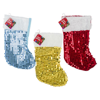 sequin stocking- 17 - 3 assortments -- 24 per box