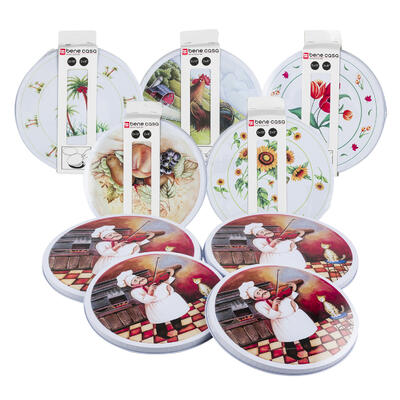 4pc round burner cover sets - assorted -- 24 per case