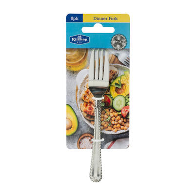 6pc dinner fork set- stainless steel -- 60 per case