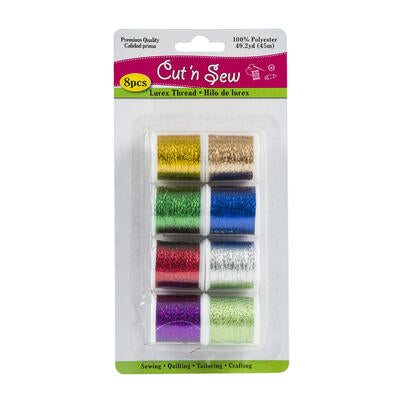 8pc glitter thread sewing kit -- 48 per case