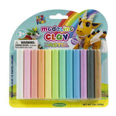 12pc pastel modeling clay set -- 24 per box