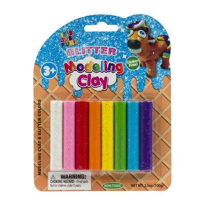 8pc glitter modeling clay -- 48 per box