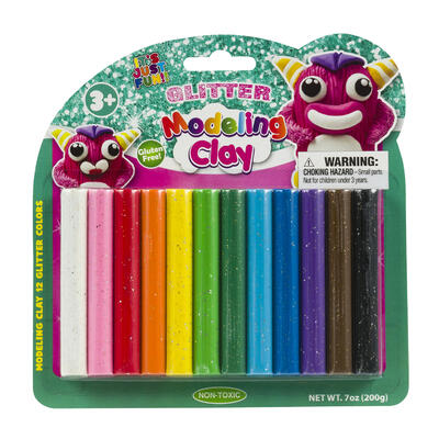 12pc glitter modeling clay set -- 24 per box