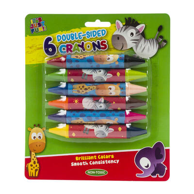 6pc double sided crayons -- 12 per box