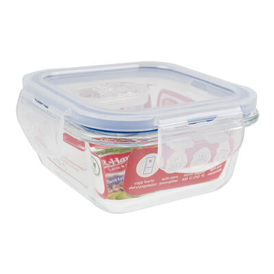 10.8oz square glass food containers -- 24 per case