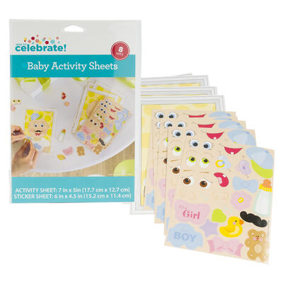 baby activity sheets - 8pc -- 48 per case