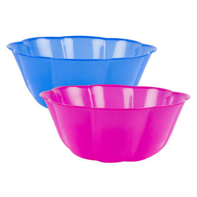 simply home plastic flower bowls  - 2 assorted styles -- 100 per case