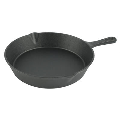 cast iron fry pan 10 inch - durable & pre-seasoned -- 1 per case