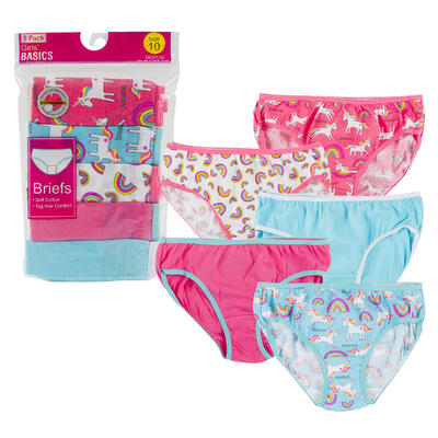 girls cotton panties - 5 pack - size 10 -- 24 per case