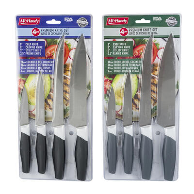 4 piece knife set with 2 assortments -- 12 per case