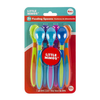 baby feeding spoons - little mimos - assorted colors -- 72 per case