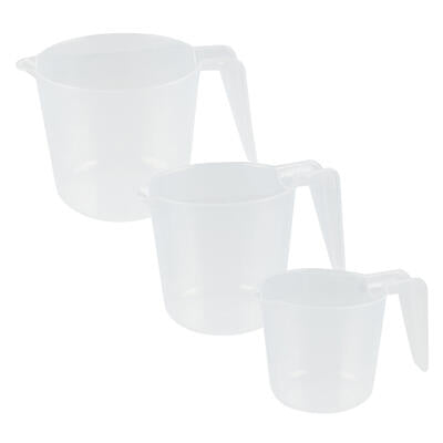 plastic measuring cup set - clear  -- 24 per case