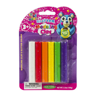 glitter modeling clay sets - 6 colors -  -- 48 per box