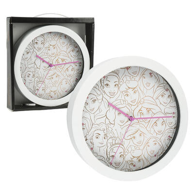 disney princess wall clock - 9.5 in  -- 6 per case