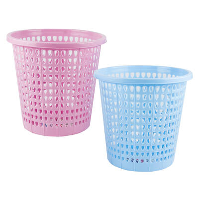 plastic trash bin 13l - 2 assorted colors -- 48 per case