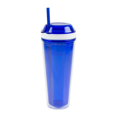 double wall tumblers with straw - 23oz -- 12 per case