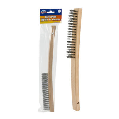 wire brush w wood handle- 13.3 -- 48 per case