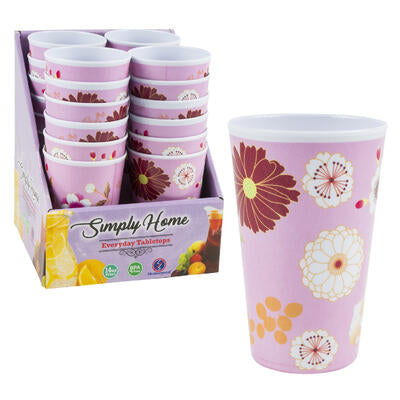 daisy design tumblers - 14oz - 24 pack -- 24 per case