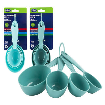 4pc measuring cup set - assorted colors -- 48 per case