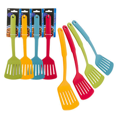 slotted turner - 11.8 - 4 assorted colors -- 48 per case