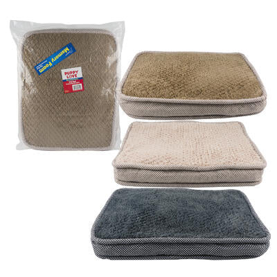 24 inch memory foam pet beds - 3 assortments -- 6 per case