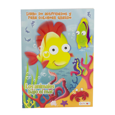 los animales bajo el mar coloring book - 80pg  -- 24 per case