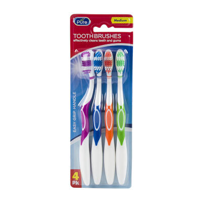 4pk easy grip toothbrush - -  -- 48 per case