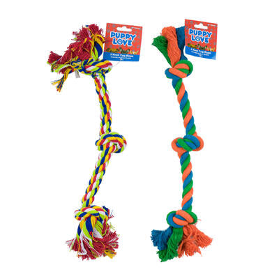 rope knot dog toys - 16 in 2 assortments -- 48 per case