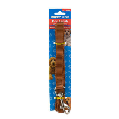 dog leash - 16 in - brown - pack of 72 -- 72 per case