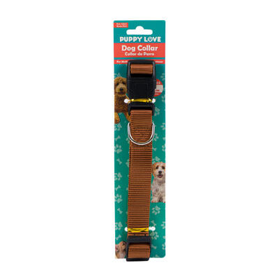 adjustable dog collars - 16 - brown -- 72 per case