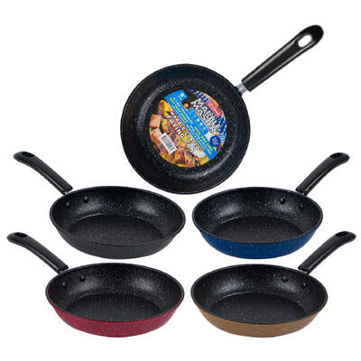 8 in marble coating frying pans - mr. handy -- 12 per case