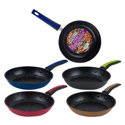 8 in marble coating frying pans - mr. handy -- 12 per case