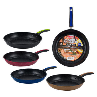 marble coated frying pans - 11 inches -- 12 per case