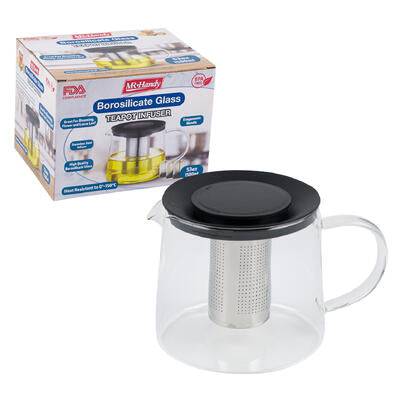 mr. handy borosilicate glass teapots - 53oz -- 18 per case