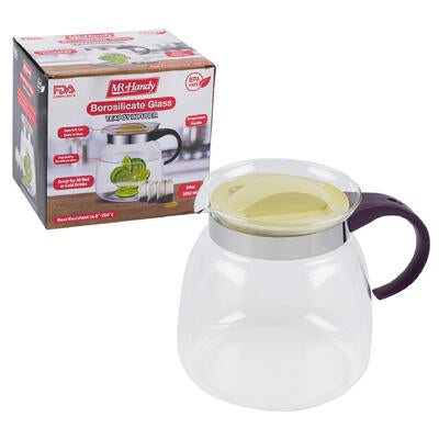 mr. handy borosilicate glass teapot - 64oz -- 24 per case