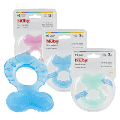 silicone teethers - nuby fish shaped - assorted colors -- 48 per case