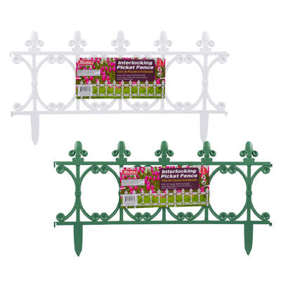 interlocking picket fence- 25 pieces - -  -- 48 per case