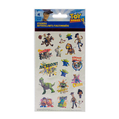 toy story 4 stickers - 4 sheets  -- 72 per box