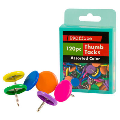 bulk round colorful push pins - proffice -- 96 per case