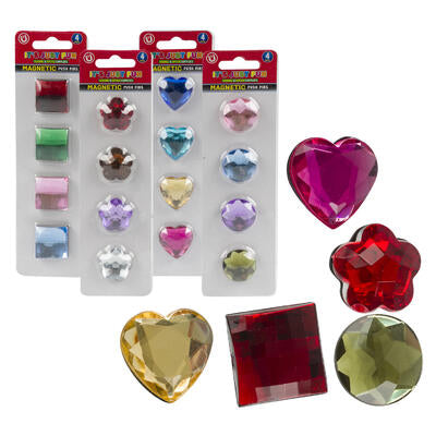 magnetic push pins assorted - - bulk -- 96 per case