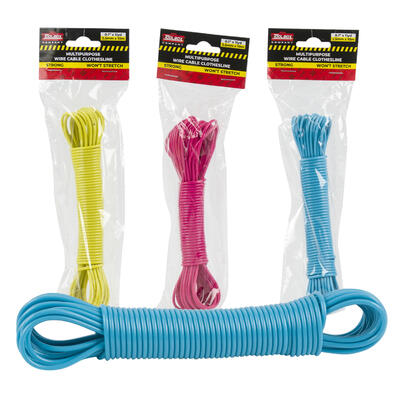 33ft clothes line - assorted colors -- 48 per case