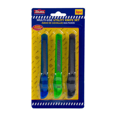 3pc utility knife set - 5 in -- 48 per case