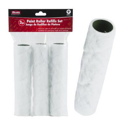 3pc paint roller refill set - 9 x2 -- 24 per case