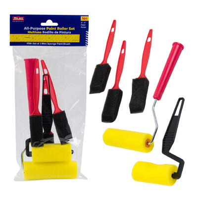 5pc paint roller set - 3 and 4 inch -- 24 per case