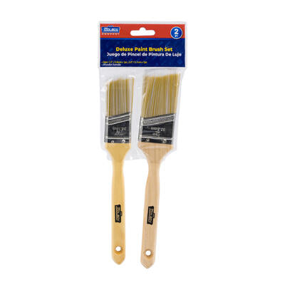 2pc paint brush set with wooden handle -- 24 per case